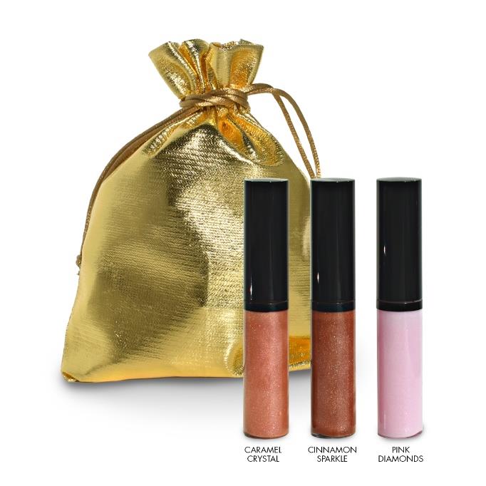 “Holiday Lips” Shimmer Lip Gloss Trio